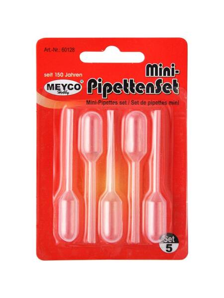 Set 5 pipete 1cm x 6,5cm Meyco 60128