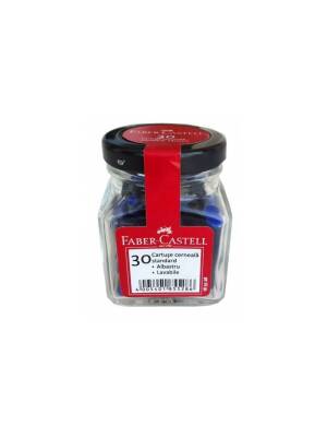 Set 30 patroane cerneala albastra Faber Castell 185528