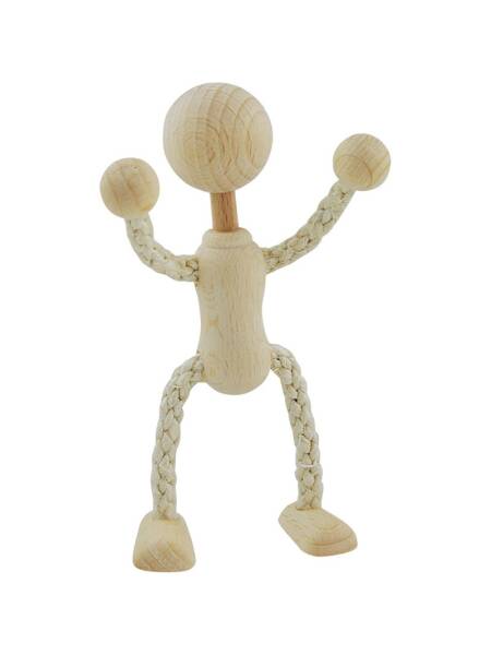 Set 4 figurine din lemn 11cm Meyco 36092