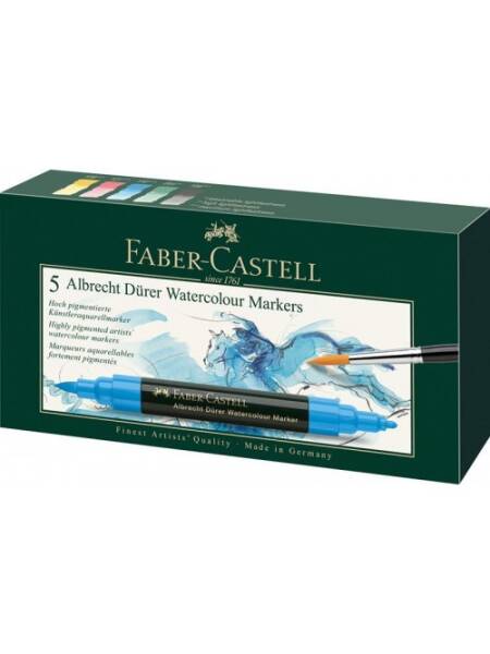 Set 5 markere acuarelabile Albrecht Durer Faber Castell 160305