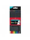 Set 12 creioane colorate Black Edition Faber Castell