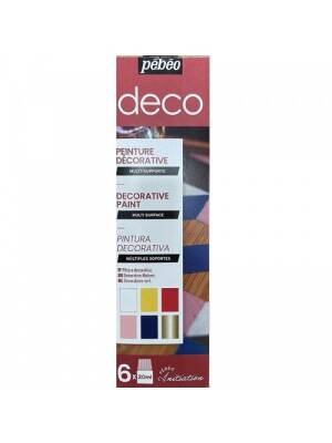 Set 6 x 20ml culori acrilice Deco Glossy Initiation Pebeo 756491