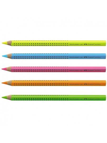 Creioane colorate Jumbo Grip Neon 1148 Faber Castell