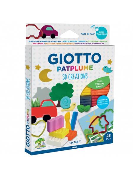 Set 23 piese plastilina + accesorii  modelaj 3D Giotto 513700