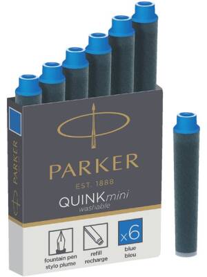 Set 6 mini cartuse cu cerneala Quink Parker