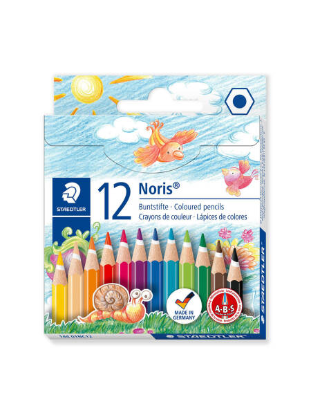 Set 12 creioane colorate scurte Noris Staedtler 14401NC12