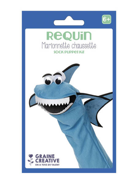 Marioneta tip soseta in forma de rechin Graine Creative 750521