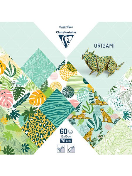 Hartie origami Exotic Fresh 60 coli 70g 15X15cm Clairefontaine 95353C