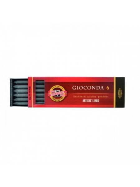 Set 6 mine grafit Gioconda 5.6mm 6B Koh-I-Noor K4865/6B