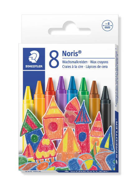 Set 8 creioane colorate cerate 220 NC8 Noris Club