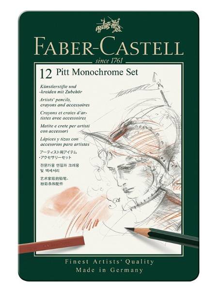 Set 12 piese Pitt Monochrome Faber Castell 112975