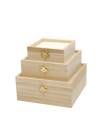 Set 3 cutii din lemn 355054