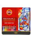 Set 24 creioane colorate Polycolor Koh-I-Noor 3824