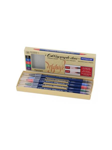 Set 5 markere Staedtler Calligraphy double-ended 3002 C5