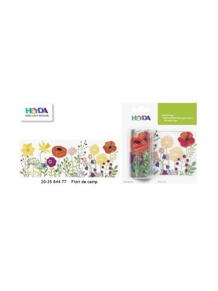 Banda adeziva pentru geamuri Heyda, flori de camp, 20-35 844 77