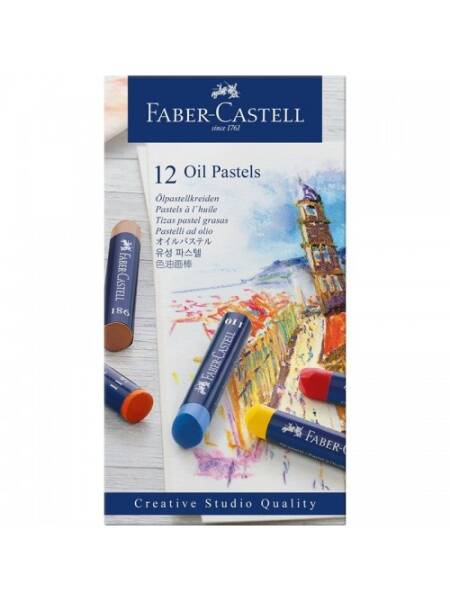 Set 12 pasteluri uleioase Faber Castell FC127012