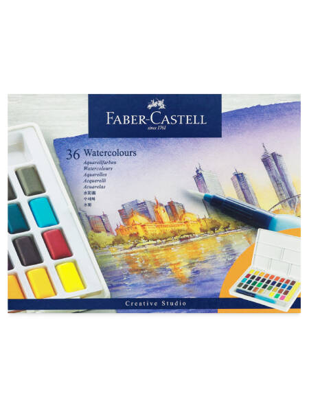 Acuarele set 36 in cutie de plastic Studio Faber Castell 169736