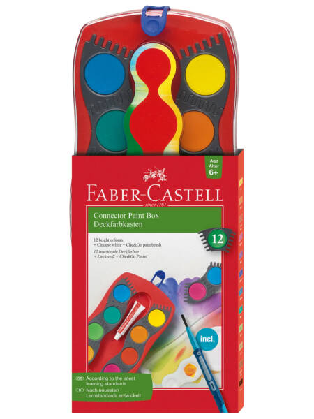 Acuarele copii set 12 Connector Faber Castell 125023