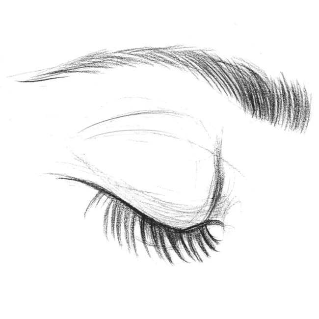 Dent Dwelling Asian Portret in creion: schita ochi, nas si buze (desen in creion pentru  incepatori)